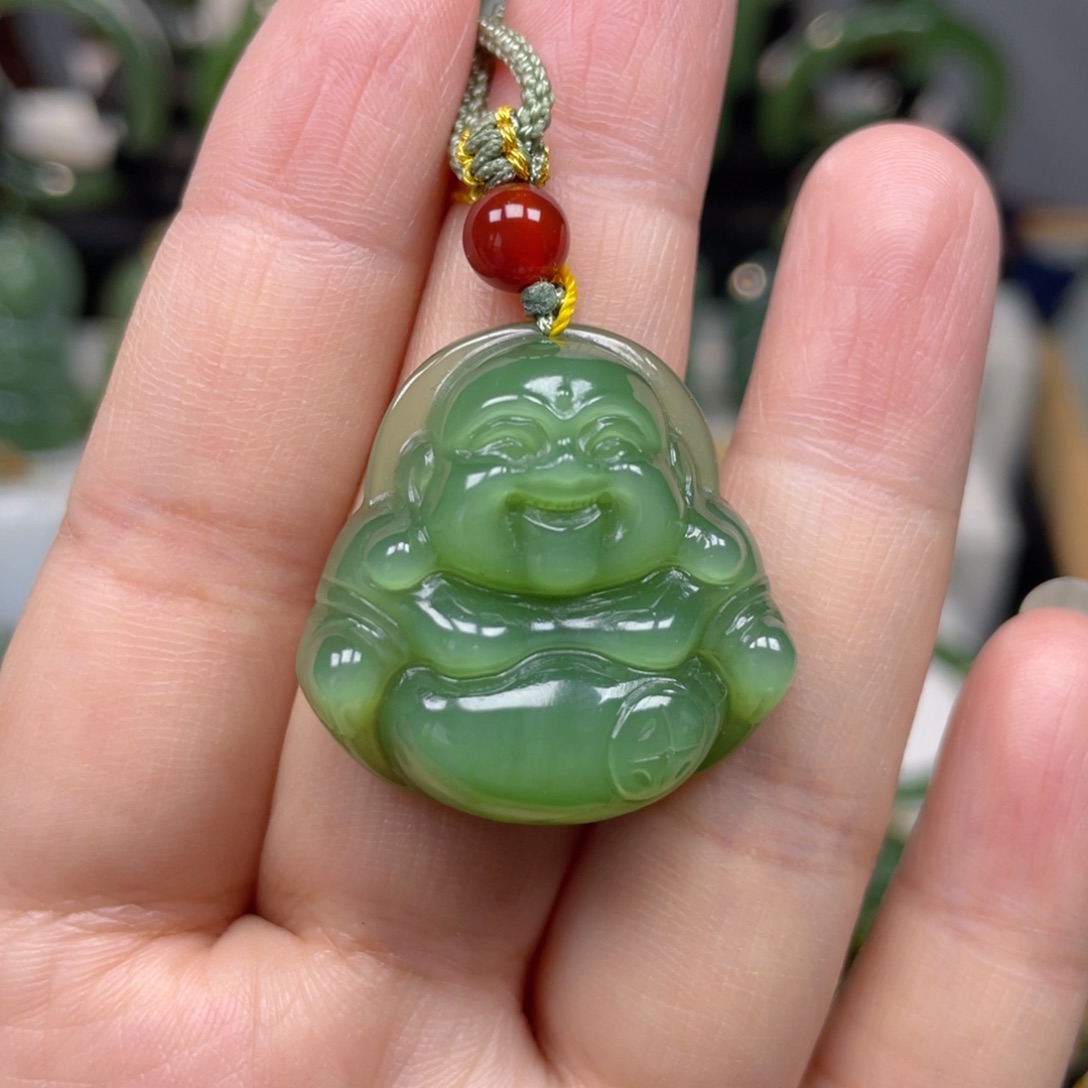 和田玉（碧玉）未镶嵌吊坠(不含链)