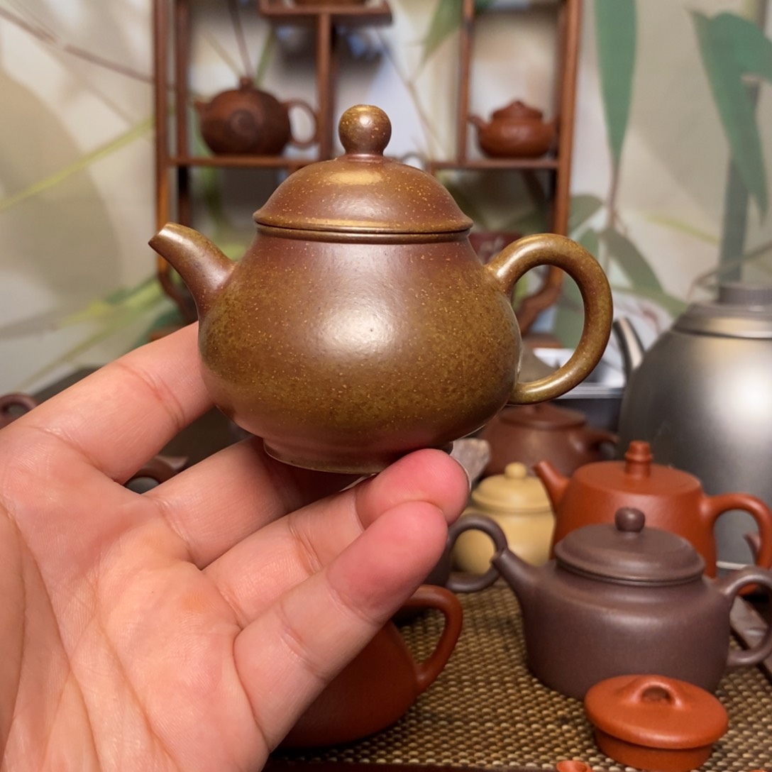 茶壶紫砂紫砂五厂老款薄胎潘壶100cc