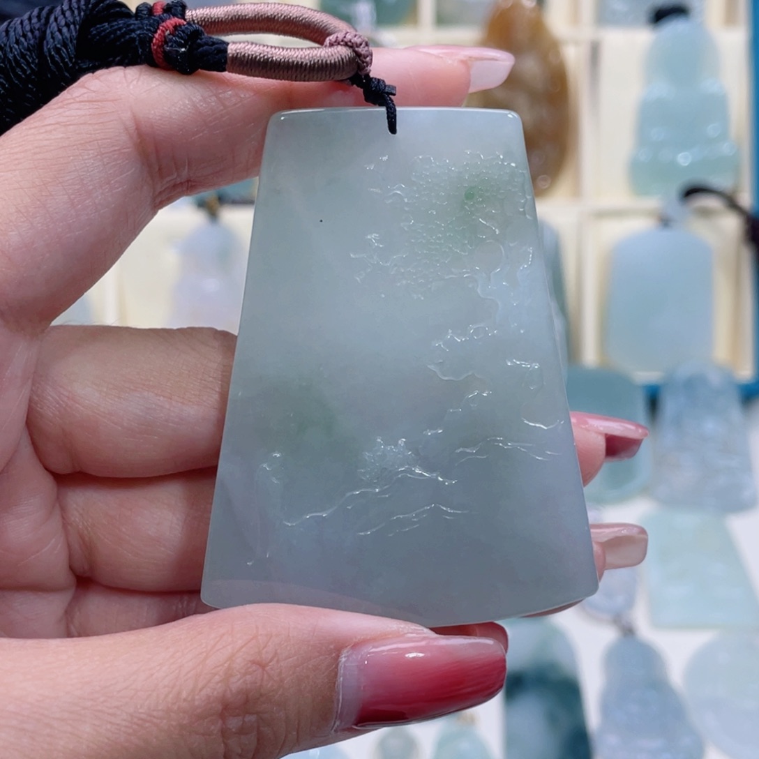 翡翠颈饰未镶嵌缅甸翡翠A货未镶嵌