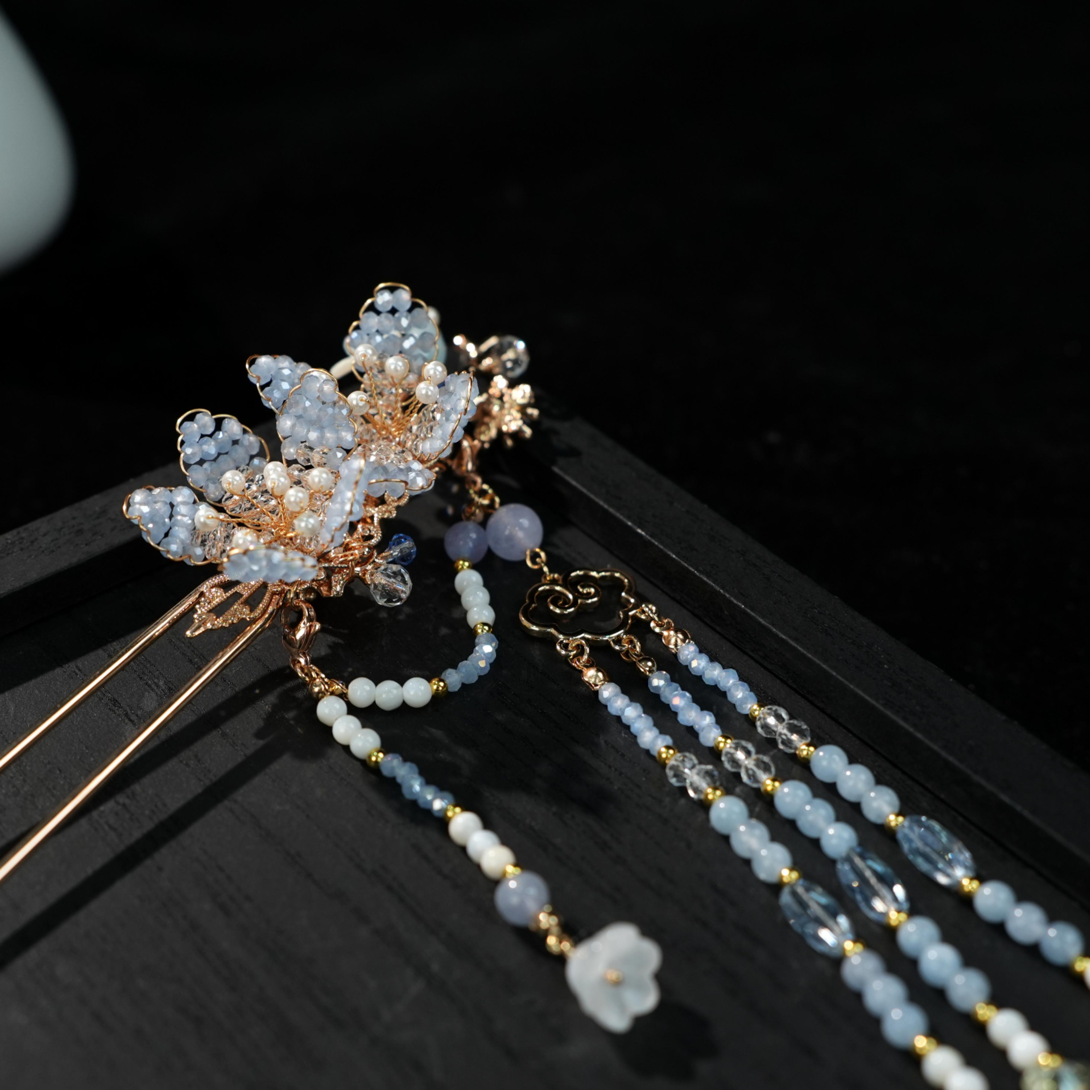 古悦倾城【柏凝发钗】古风汉服发饰盘发发钗