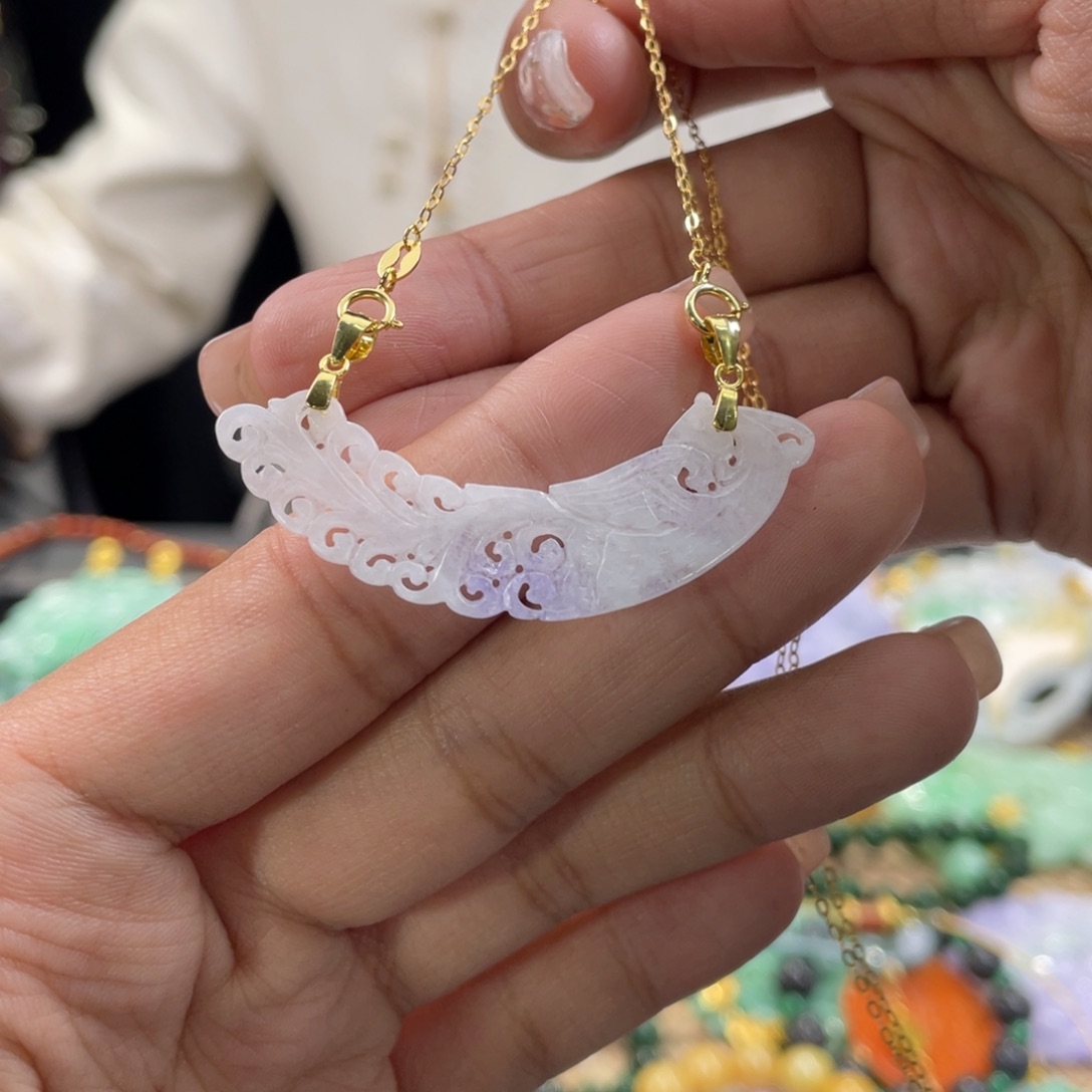 翡翠颈饰未镶嵌代编织