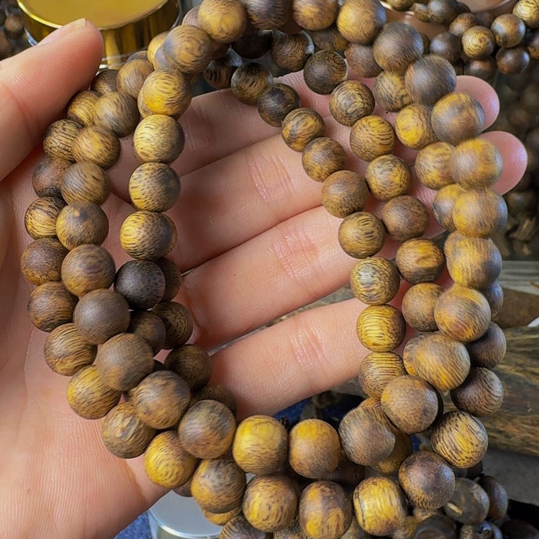 手串沉香老白棋卡八26