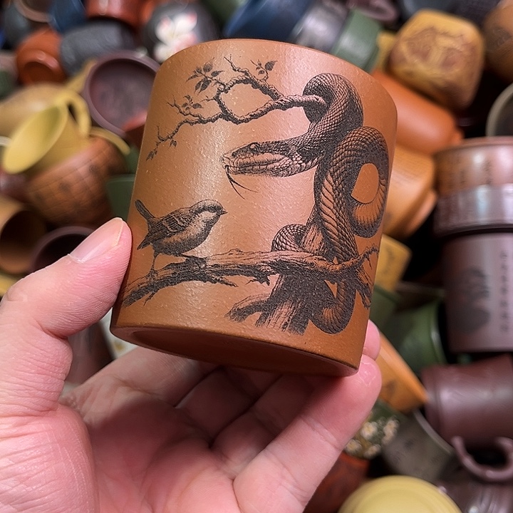 紫砂茶杯全手工紫砂主人杯