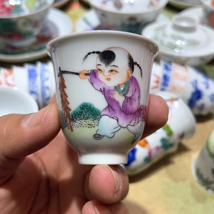 纯手绘精品盖碗杯