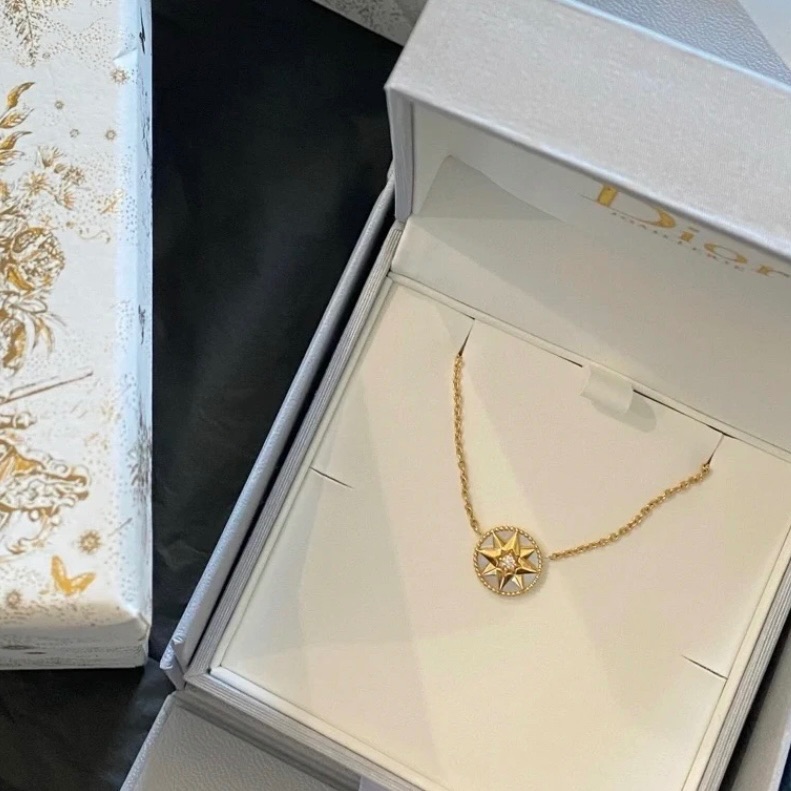 99新 DIOR/迪奥 7姐专场/18K白贝母八芒星手链