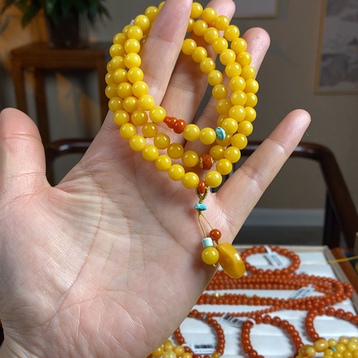 琥珀手链未镶嵌蜜蜡手串7