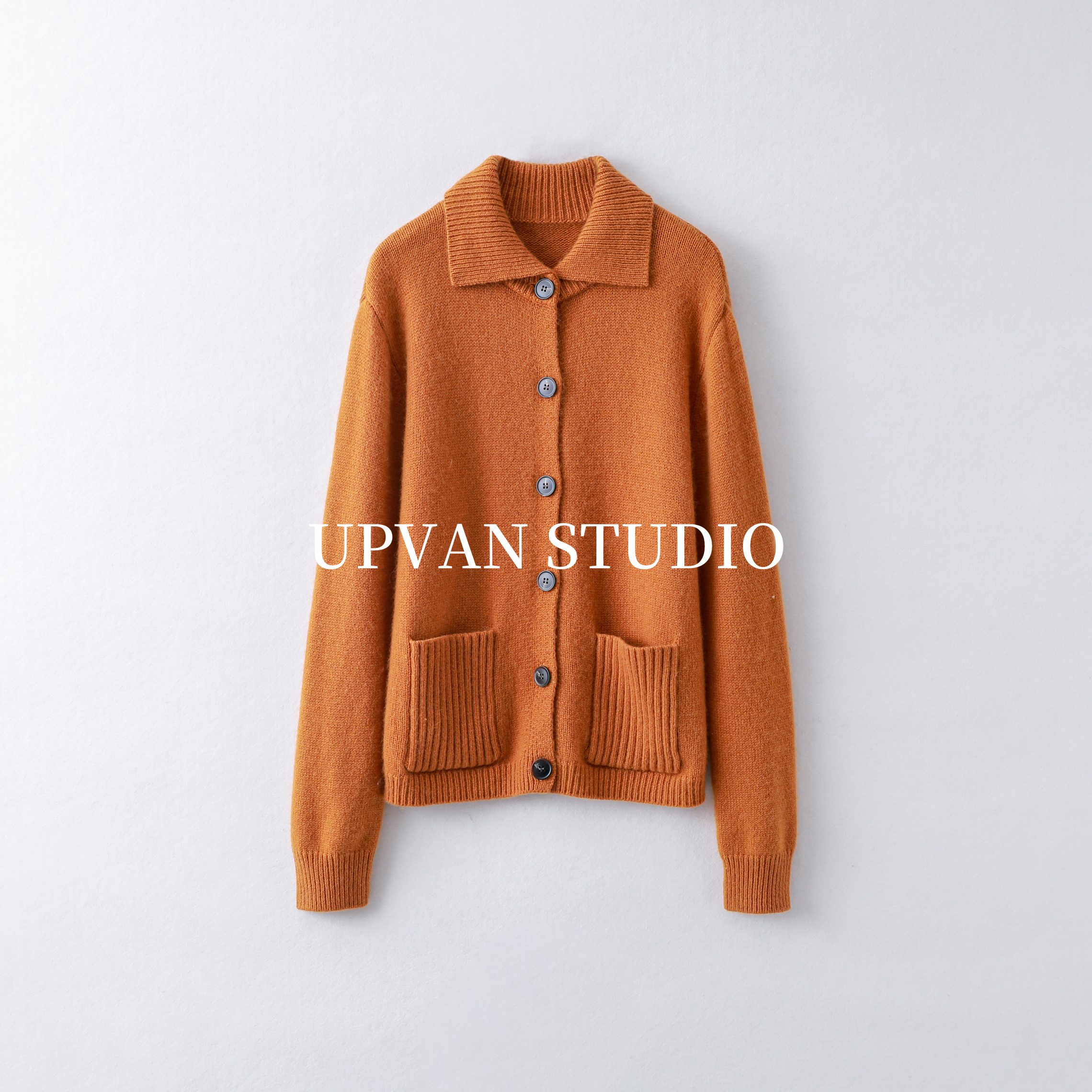 UPVAN  牦牛绒排扣开衫