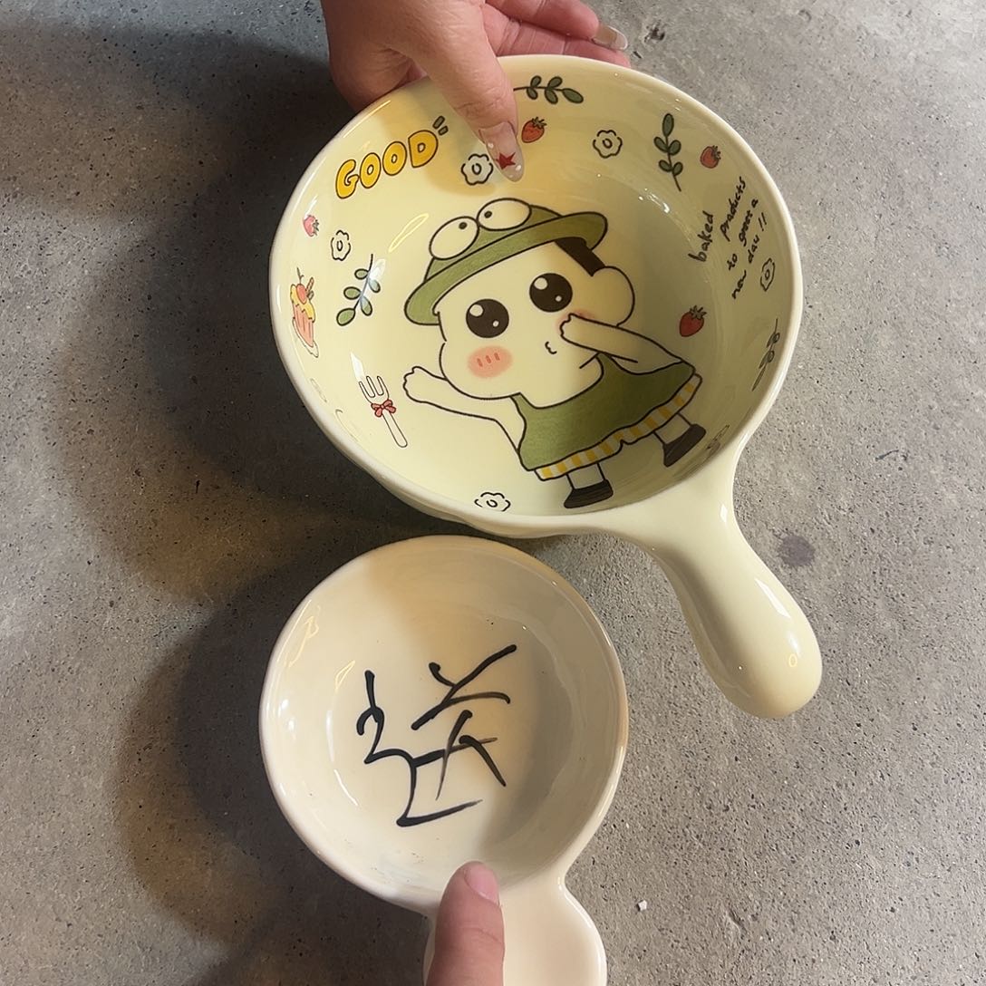 小新手柄碗送手柄碟