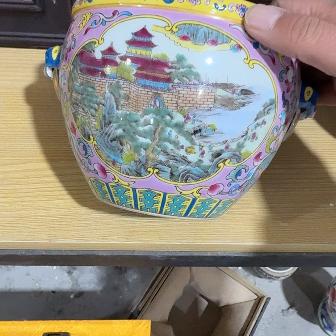 陶其他摆件和摆架两件两幅可小刀