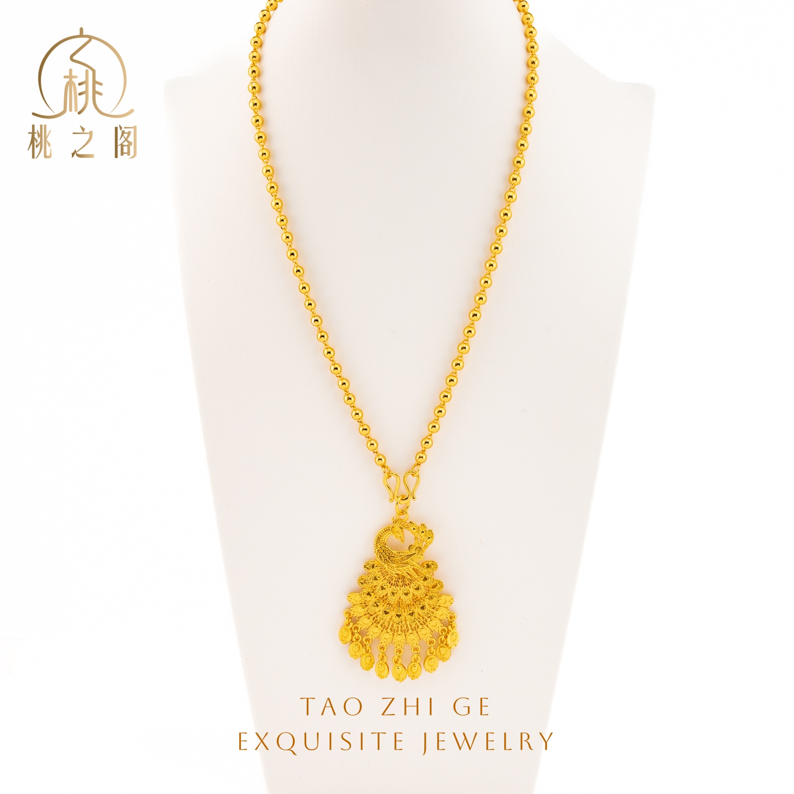 铜合金项链 卡四经典凤凰流苏吊坠AG1151