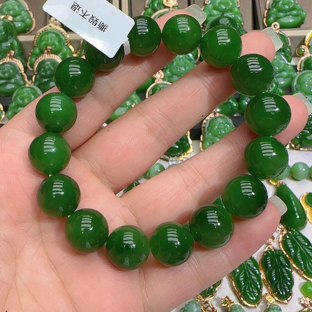 和田玉（碧玉）手链未镶嵌