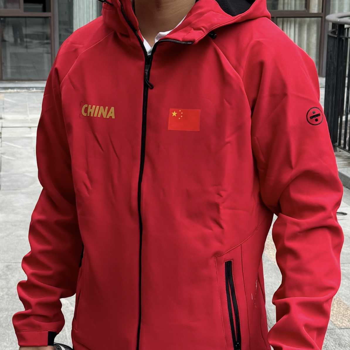 中国国家队春秋款加绒冲锋衣体育生训练服田径运动员队服定制服