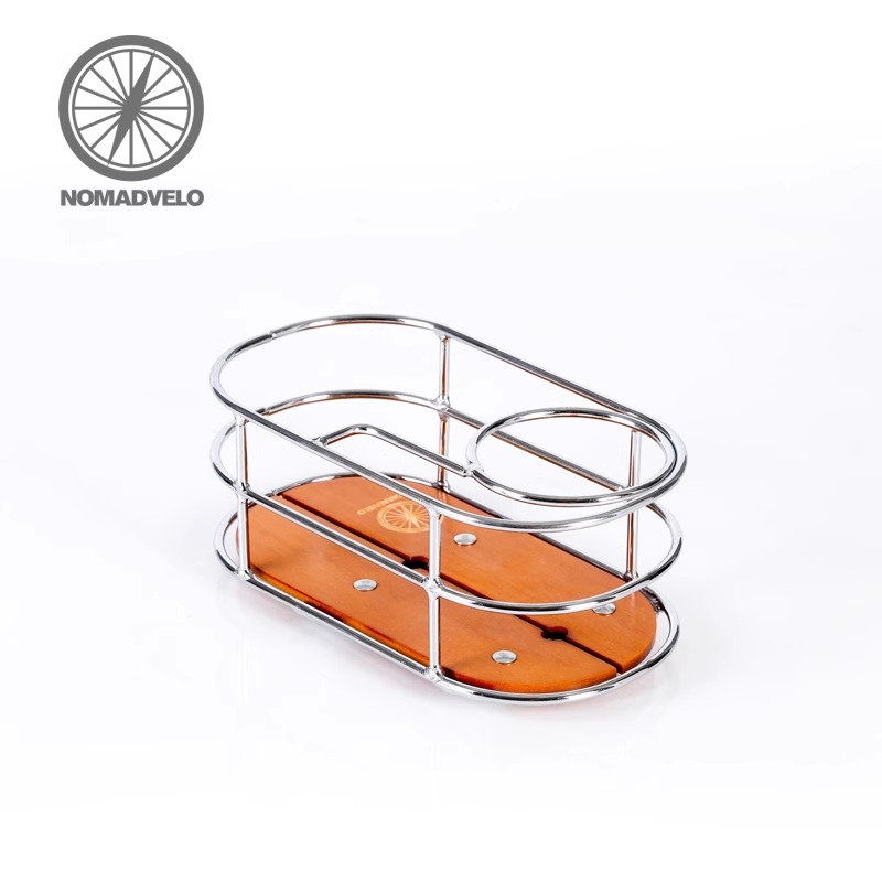 NOMAD复古自行车配件手工木质收纳筐小圆框设计感水杯原创设计