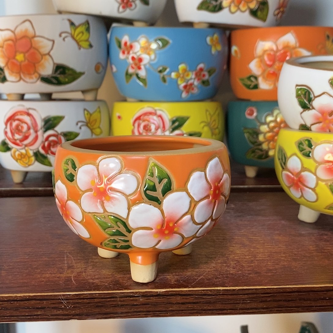 红陶韩式多肉植物花盆