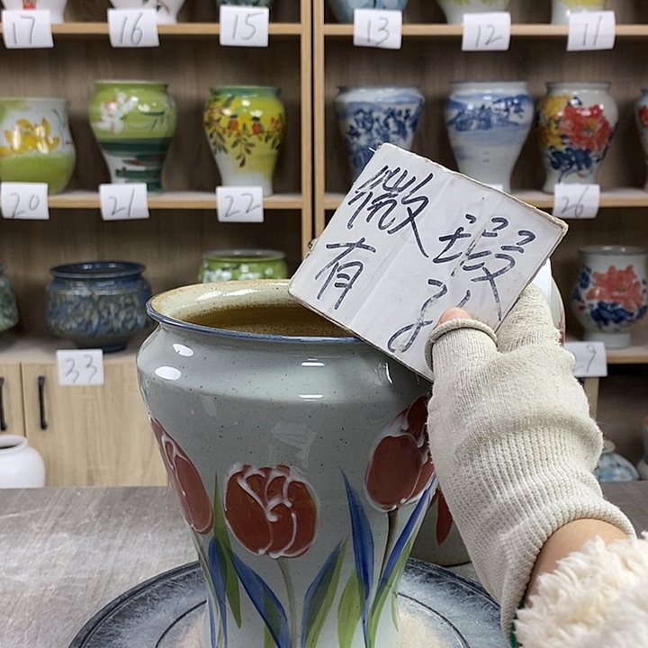 缸6xc景德镇陶瓷花盆