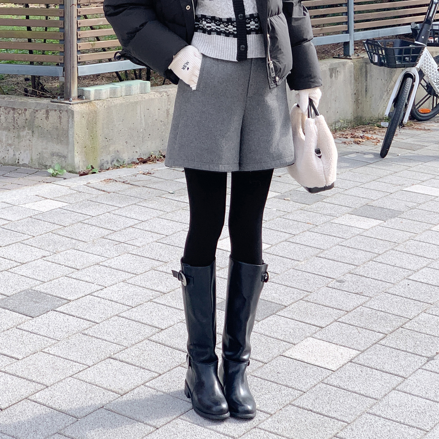 【牙牙】【灰调空间】FS509X069百搭休闲短裤