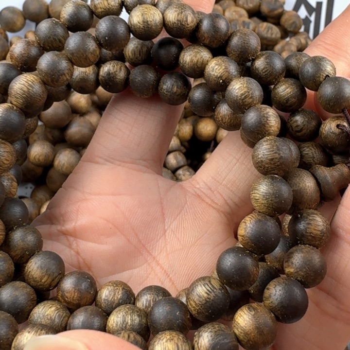沉香木手串奇楠沉香8mm多圈24克多样性发一条