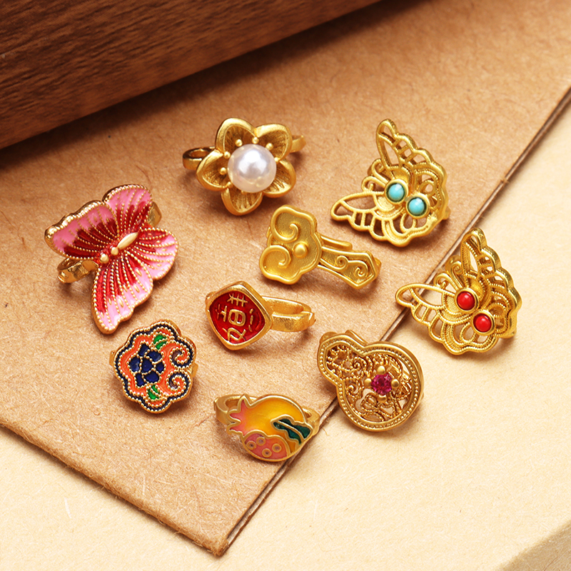 铜镀沙金项链吊坠夹扣U勾扣diy扣头手绳连接扣蝴蝶压襟扣