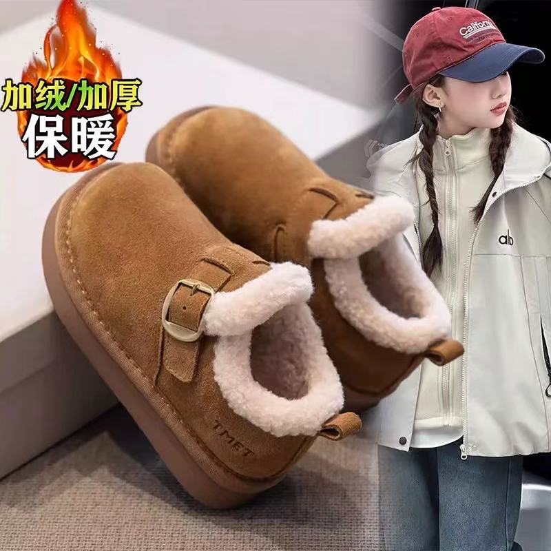 雪地靴儿童博肯棉鞋2025新款冬季鞋子女童大棉鞋加绒加厚冬鞋男童