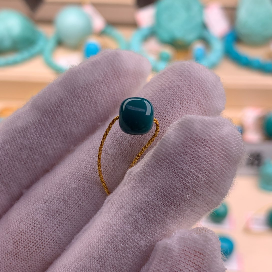 绿松石珠宝奇石未镶嵌7.1×6.5