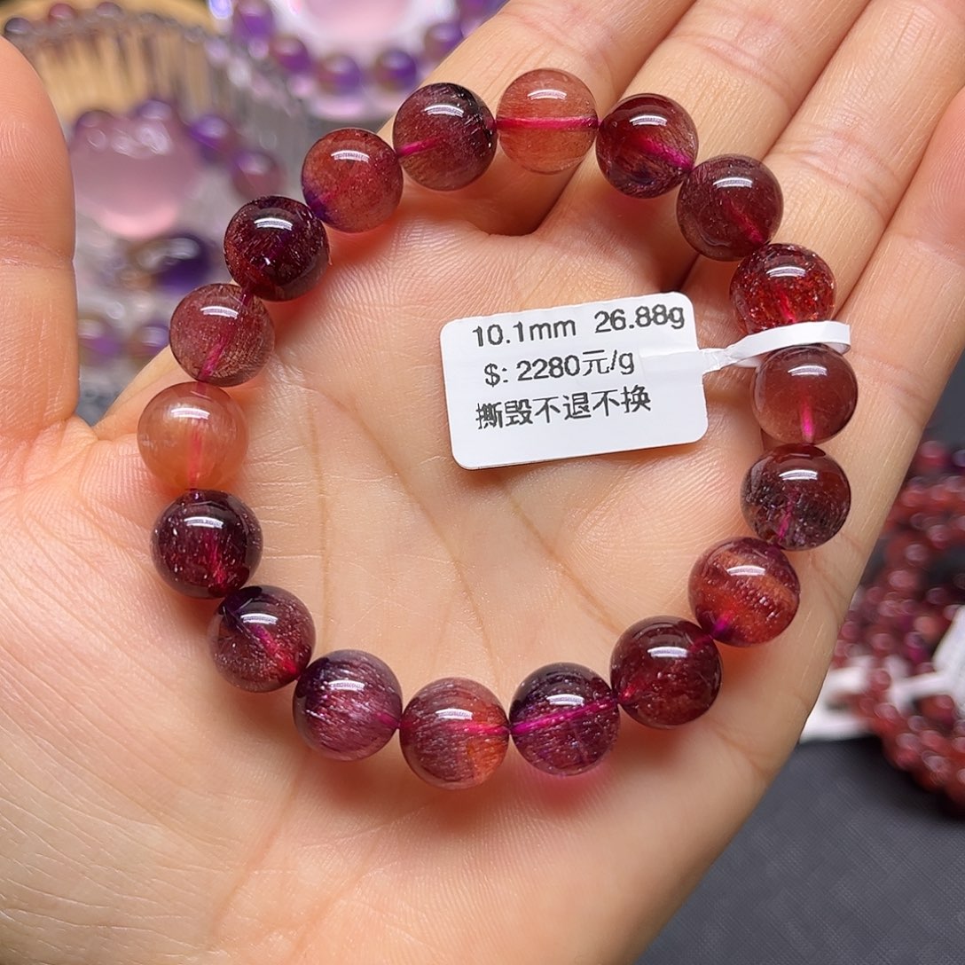 水晶未镶嵌手链天然水晶