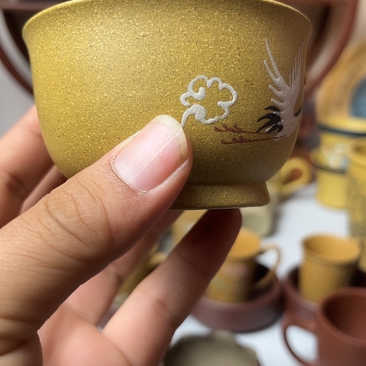 茶杯紫砂文淘紫砂主人杯高端茶器
