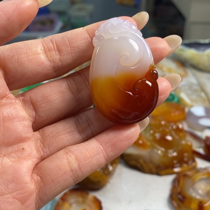 玛瑙/玉髓吊坠(不含链)未镶嵌