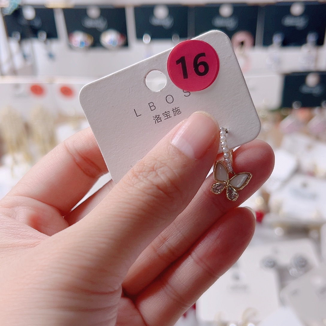 锆石纯铜合金耳环