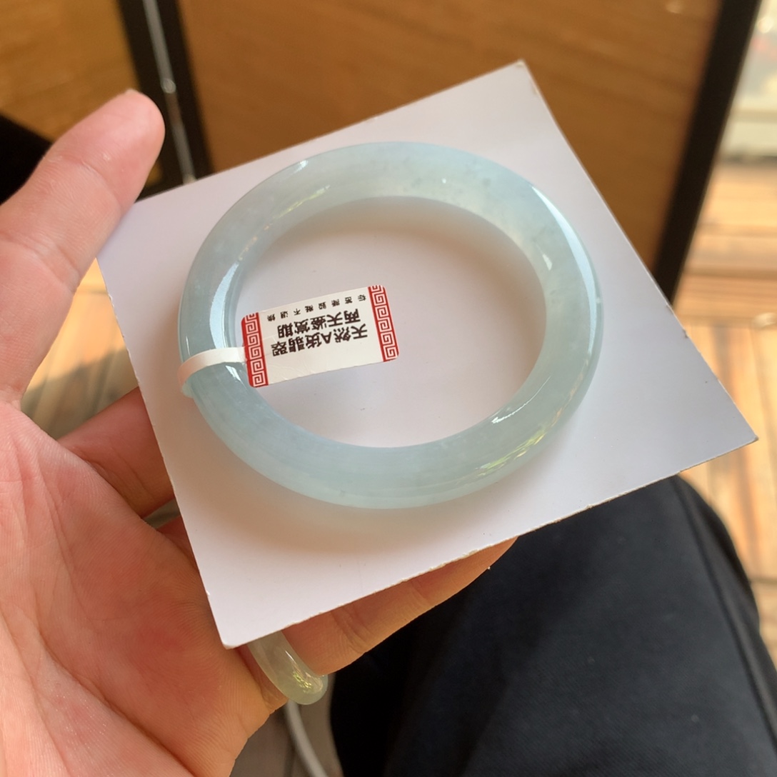 翡翠未镶嵌手镯13号53.8