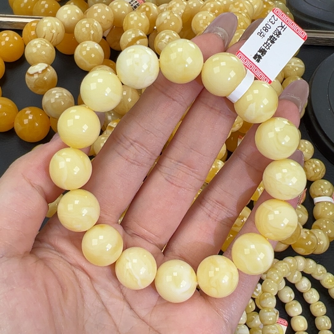 琥珀未镶嵌手链23.1白蜡