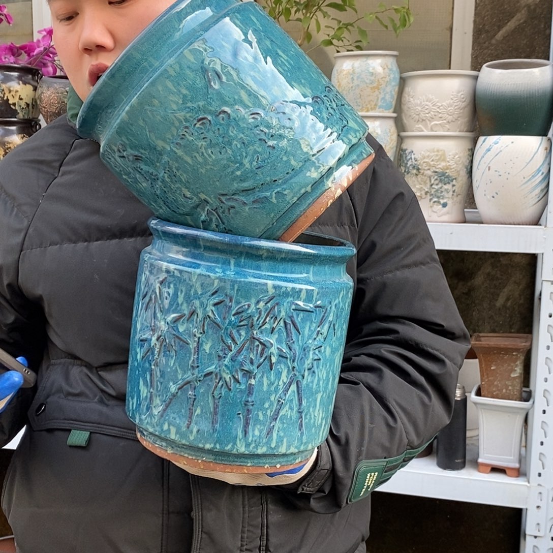 花盆紫砂口20高20处理俩个