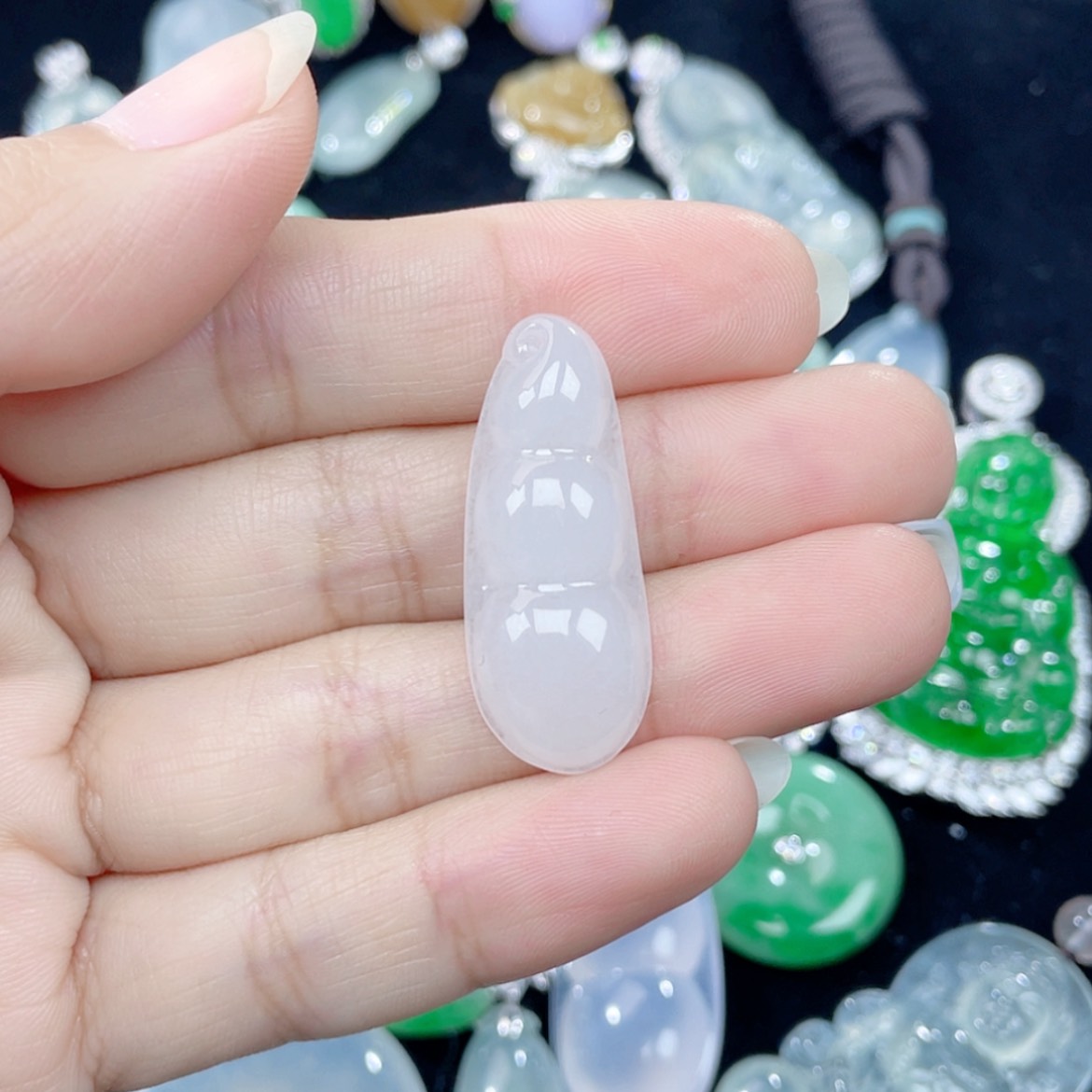 【闪购商品】翡翠颈饰未镶嵌44号 白冰