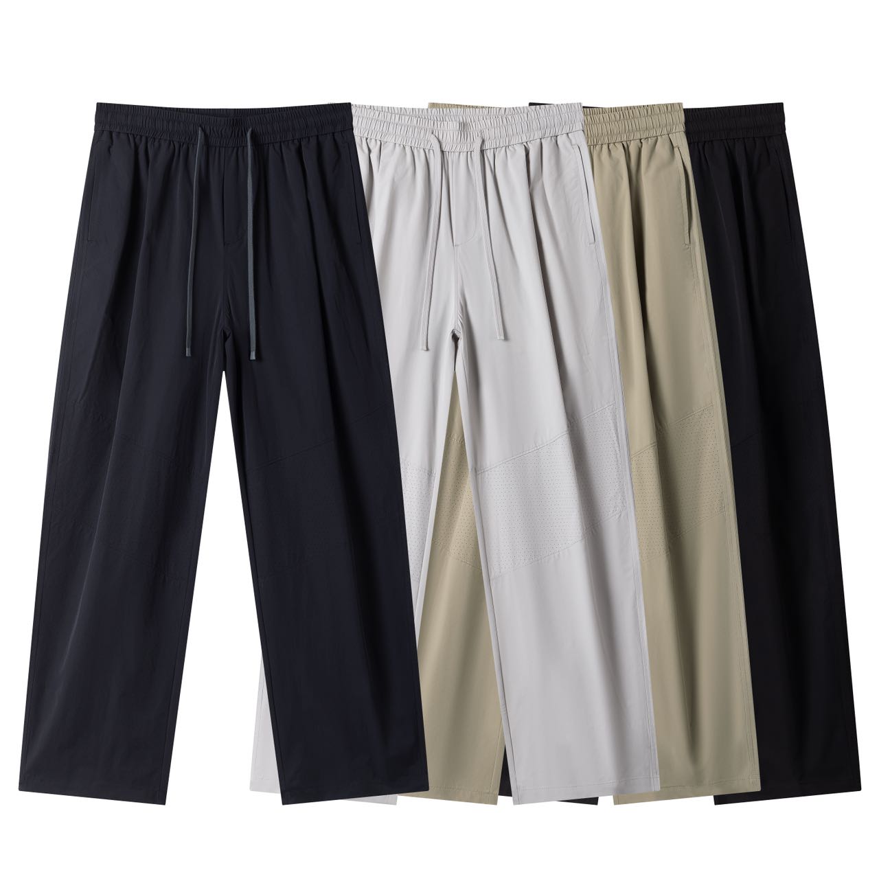 夏季凉感透气激光穿孔工艺百搭休闲时尚男士休闲裤