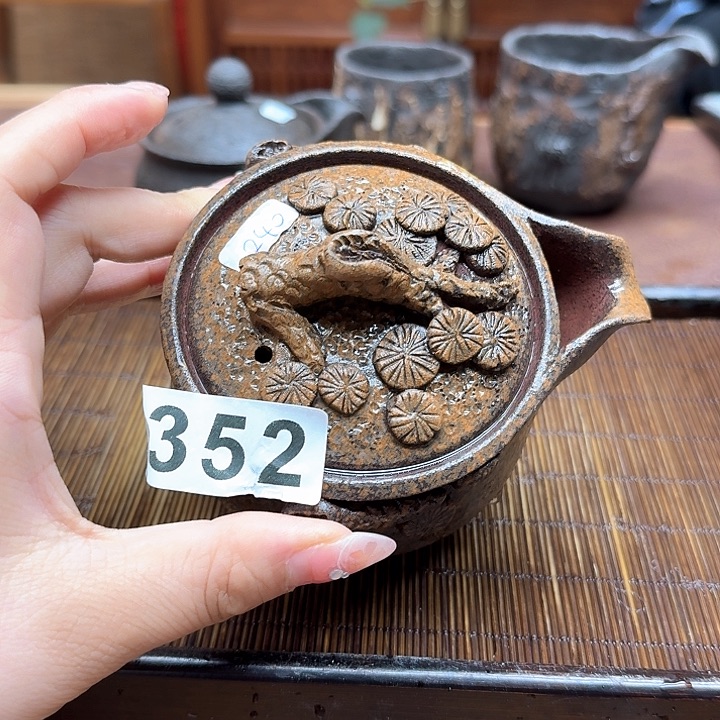 纯手工制作粗陶茶具