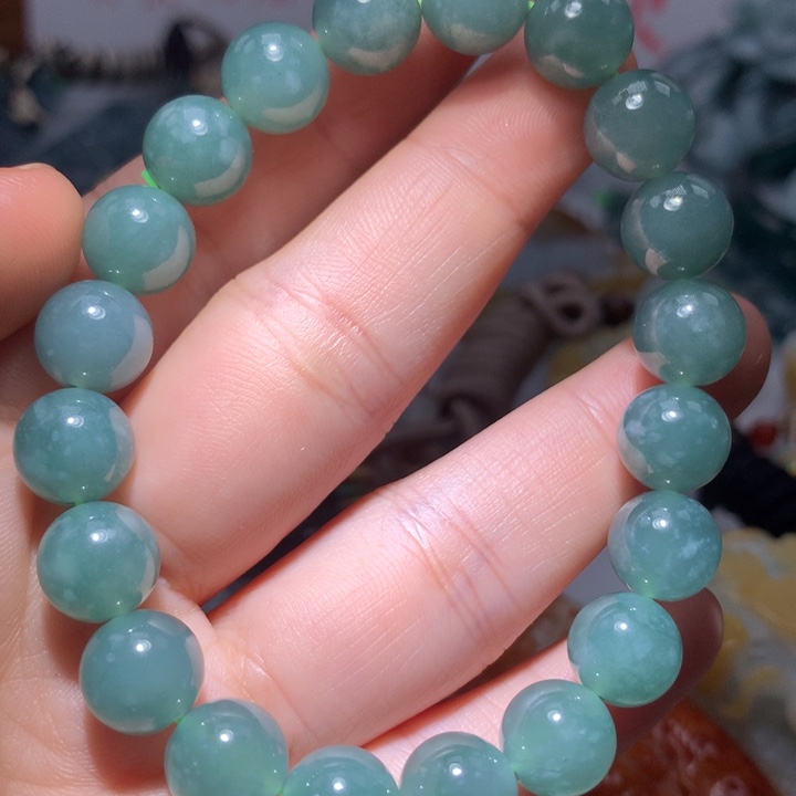 翡翠颈饰未镶嵌保真天然A货翡翠