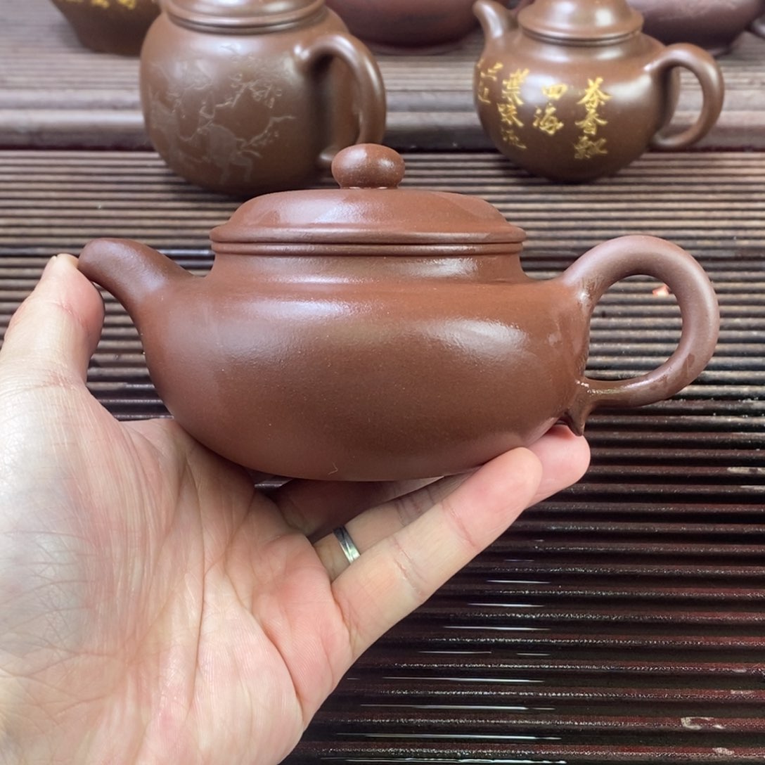 紫砂茶壶白15 仿古 紫泥
