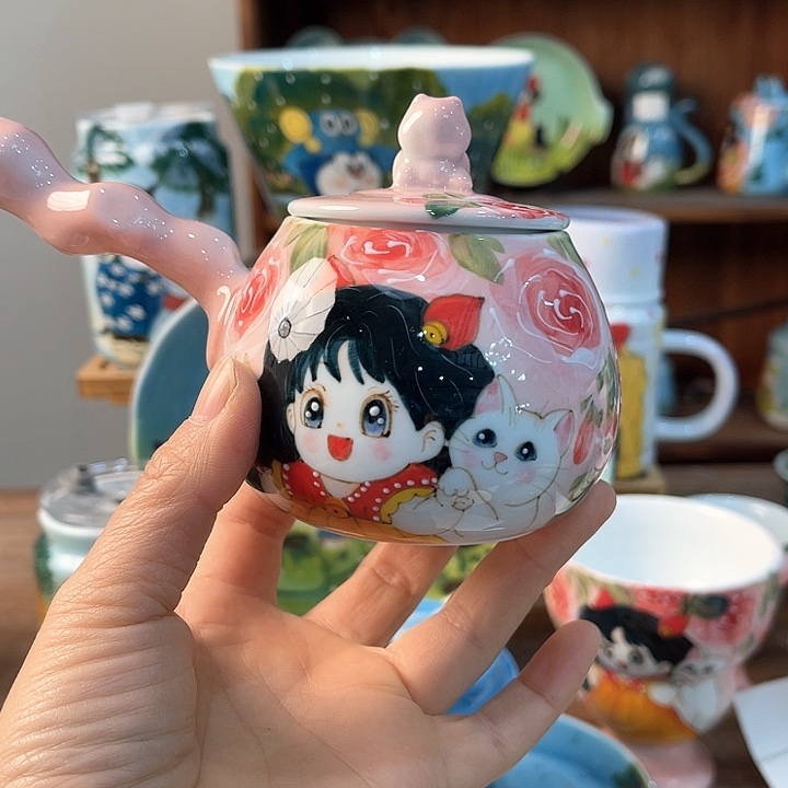 陶景德镇釉下手绘陶瓷 