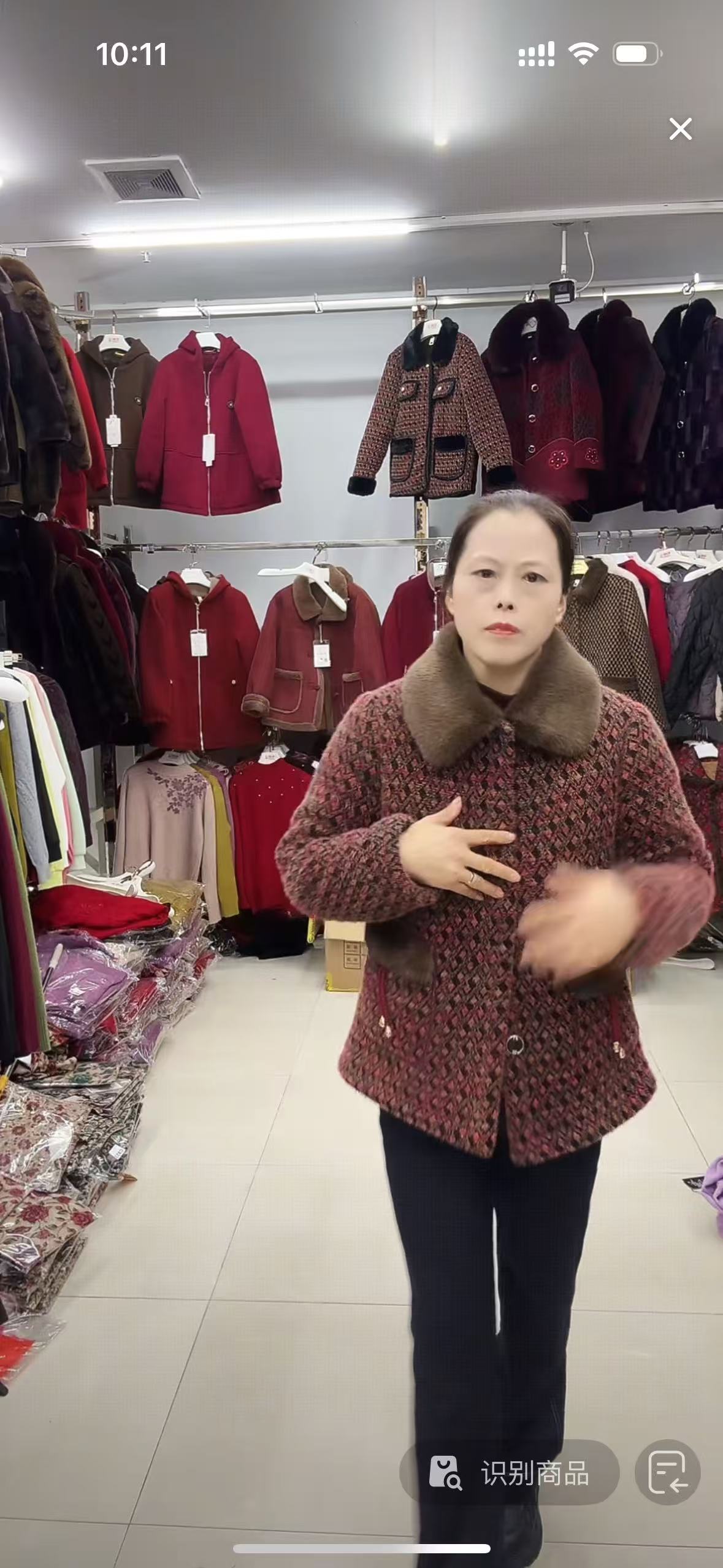 中老年女冬季加毛加厚休闲女外套F1