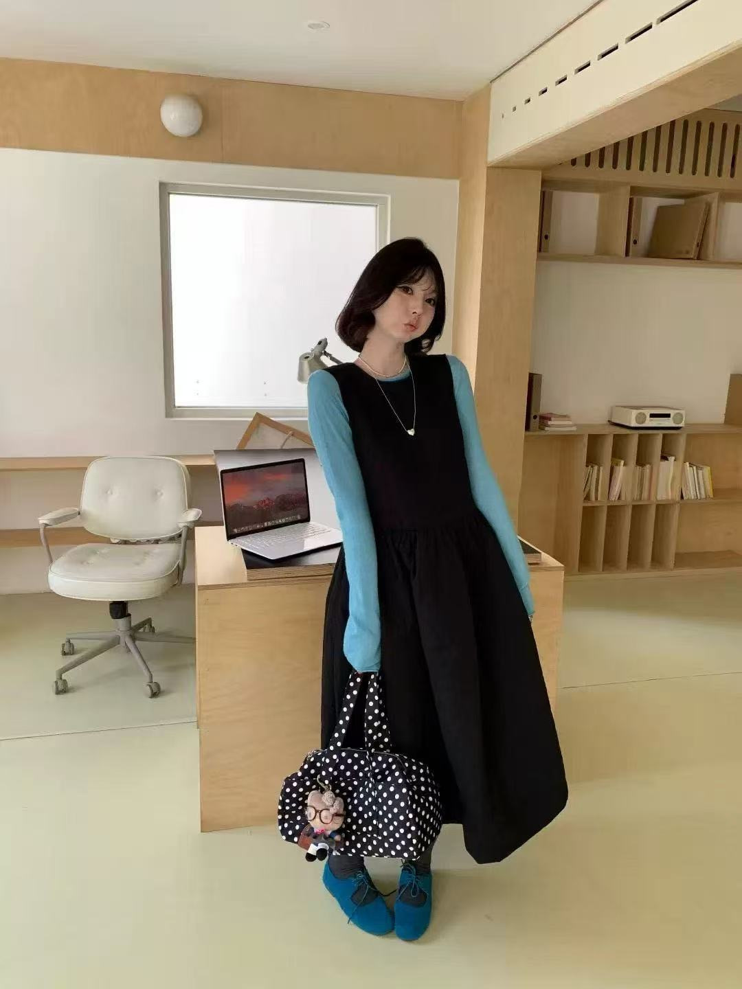 【栗栗咪】冬季韩系百搭服装