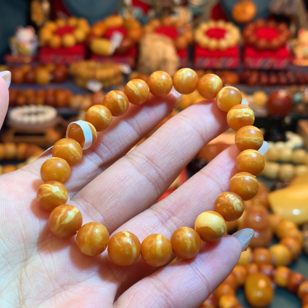 【闪购商品】蜜蜡手串未镶嵌雨*蜜蜡手串