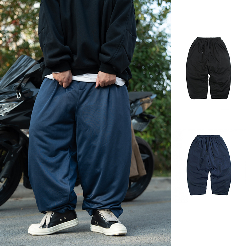 【一条过冬阔腿棉裤】加厚加棉街潮宽松嘻哈RAP休闲大码棉裤1585