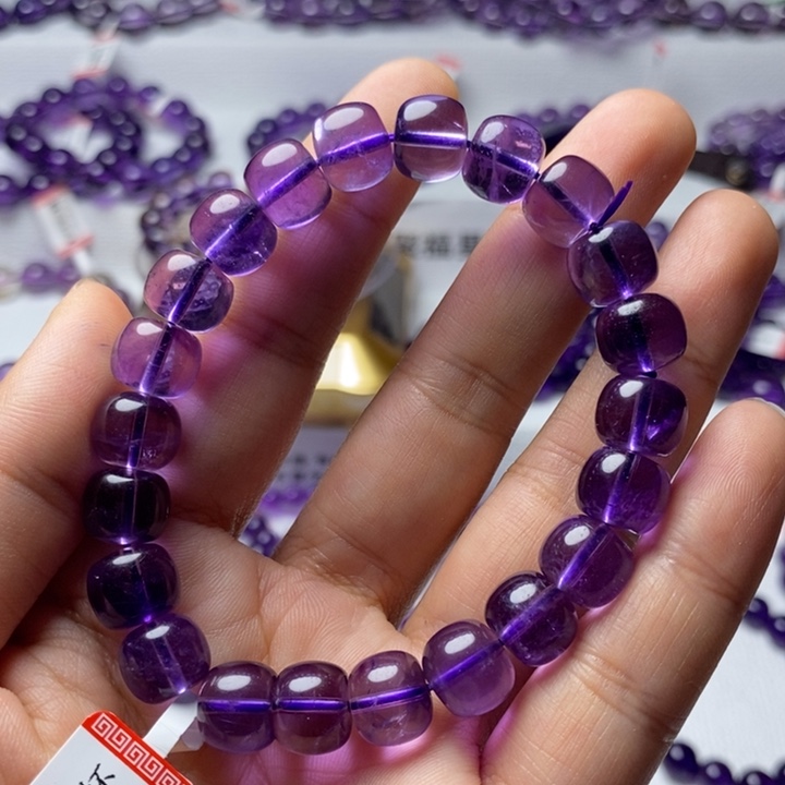 水晶手链未镶嵌天然紫水晶