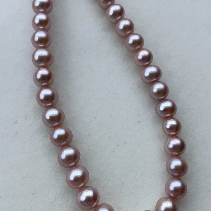 淡水珍珠颈饰银S925镶嵌卡8➕高品极光紫炫彩