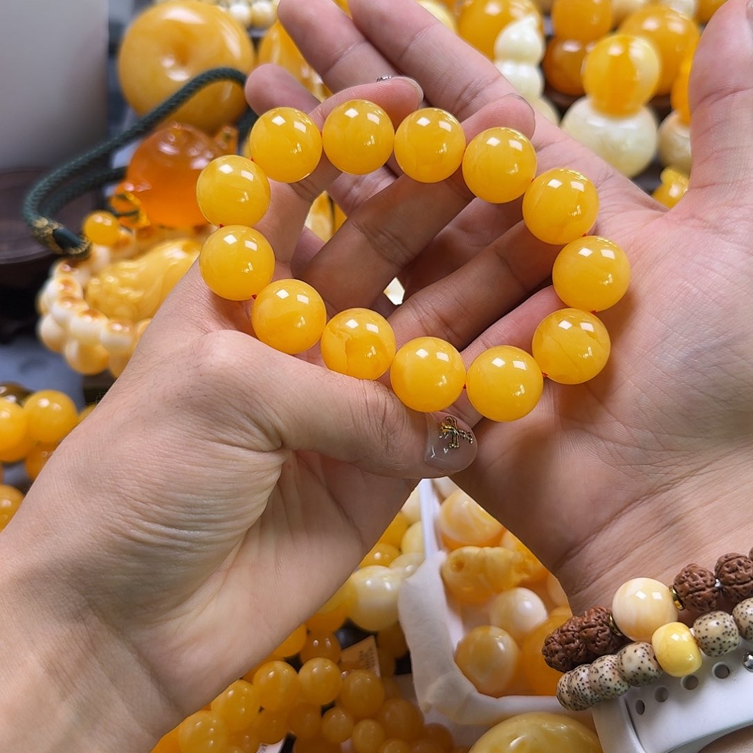 蜜蜡珠宝奇石未镶嵌同料18mm