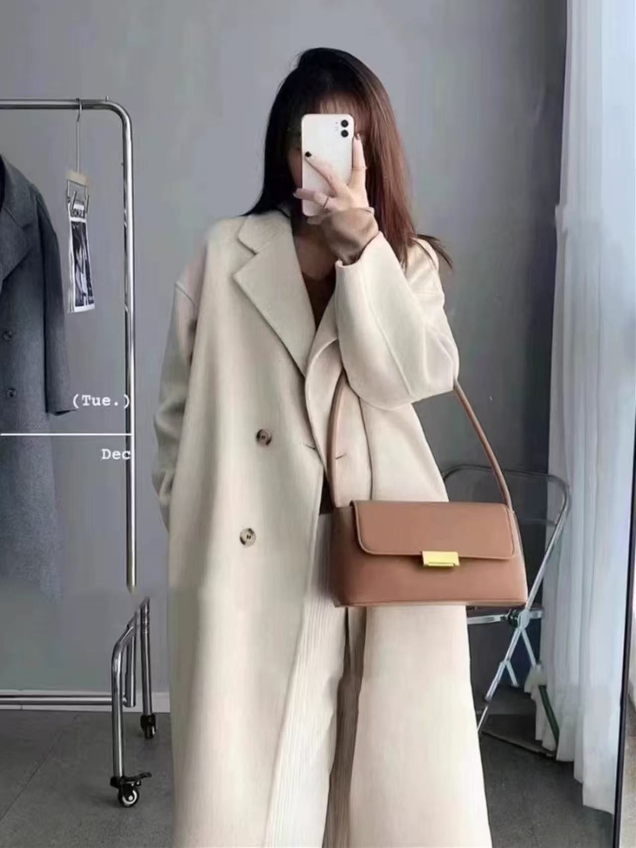 151-160韩系单双面羊毛羊绒大衣休闲气质好看