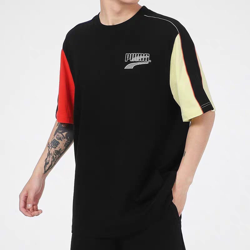 PUMA/彪马A064 532705-01男款运动休闲潮服透气条纹短袖 D5-2-01