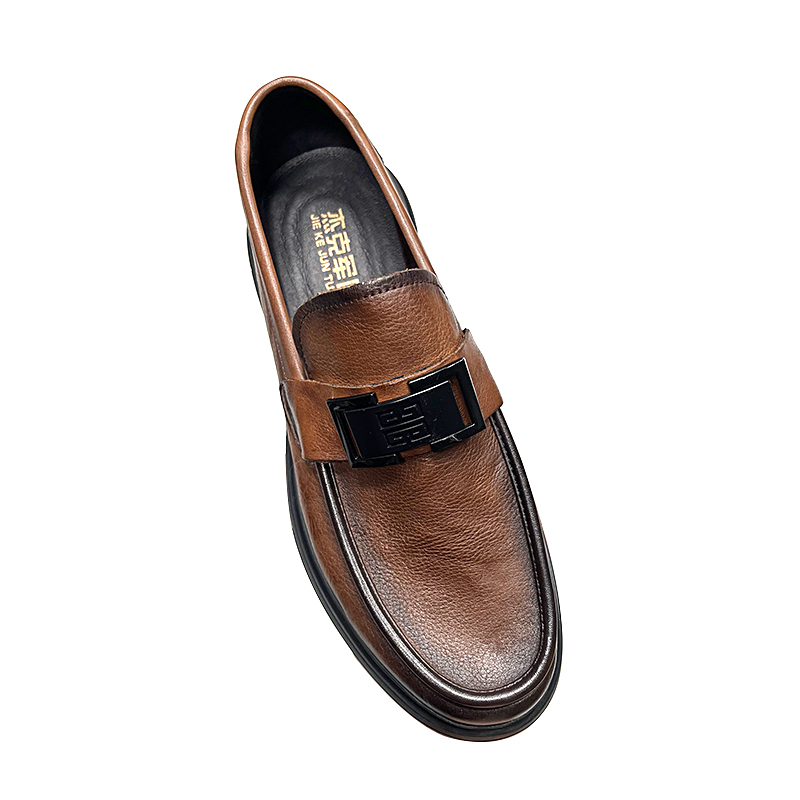 【清仓有3843】头层牛皮皮鞋男款真皮夏季一脚蹬驾车专用鞋男鞋上班