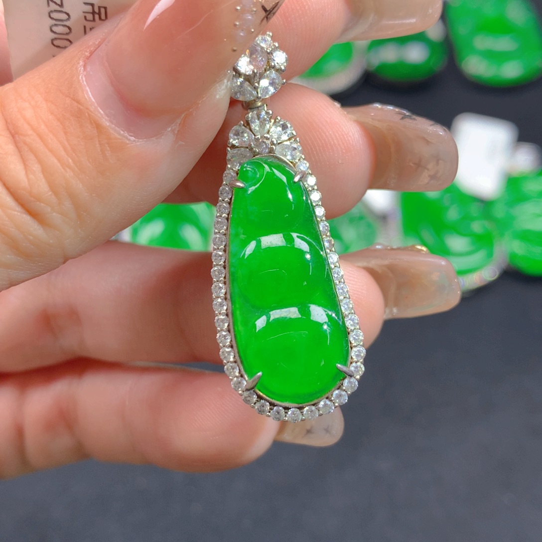 翡翠颈饰银S925镶嵌1111111111