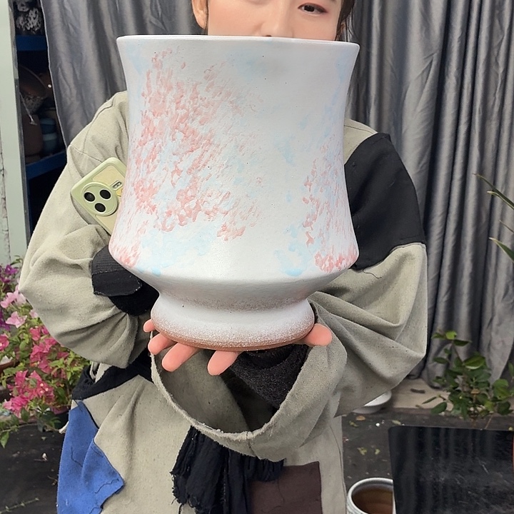 19×24 -粗陶花盆有孔-买买买