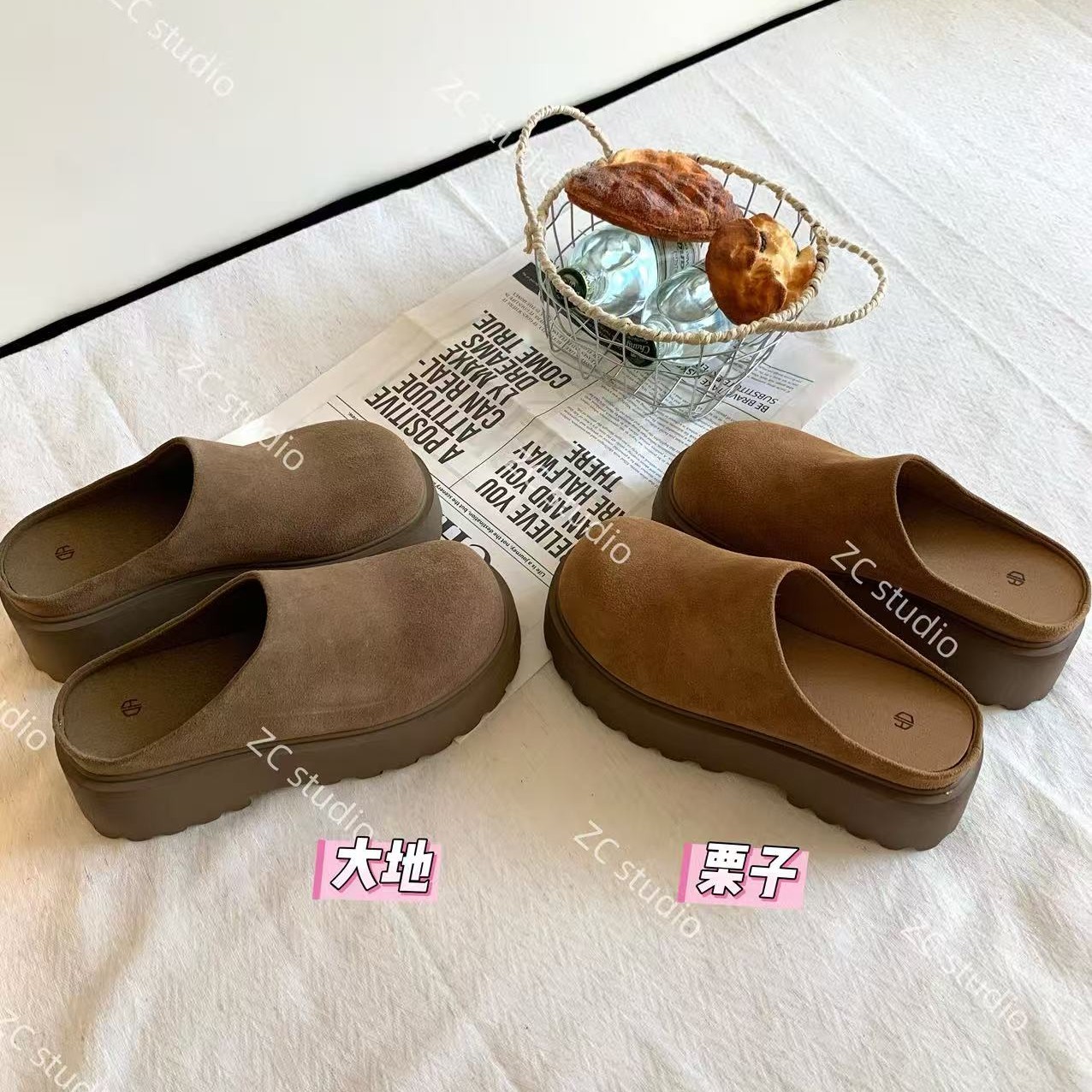珍珍家   “都市游牧”外增高6.5公分 慵懒系列首推款 博肯半包女拖